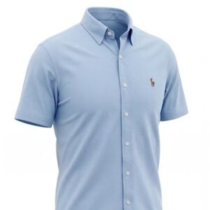 Polo by Ralph Lauren Sky Blue Short-Sleeve Button-Down Shirt